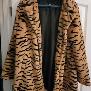 Forever 21 Tiger Stripe Teddy Jacket